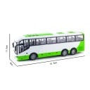 RC buss 1:30 31,5×11,5×8 cm Elektrisk modell 27 MHz 4-kanals fjärrkontroll LED-lampor Grön stads turistbuss för barn 3