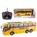 RC buss 1:30 31,5×11,5×8 cm Elektrisk modell 27 MHz 4-kanals fjärrkontroll LED-lampor Gul skolbuss för barn 1