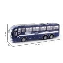 RC busz 1:30 31,5×11,5×8 cm Elektromos modell 27 MHz 4 csatornás távirányító LED világítás Kék turistai városi busz gyerekeknek 3