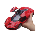 RC Car 1:14 Electric Classic Vehicle with Opening Doors Flashing Lights Remote Control 27 MHz 30 x 11.8 x 8.5 cm Red Car for Children 6+ 2