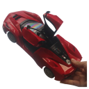RC Car 1:14 Electric Classic Vehicle with Opening Doors Flashing Lights Remote Control 27 MHz 30 x 11.8 x 8.5 cm Red Car for Children 6+ 3