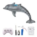 RC delfino 35×14×10 cm Pesce radiocomandato per l'acqua 2 velocità rotazione a 360° Isolamento in gomma impermeabile Movimento simulato fino 3