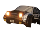 RC Drift Auto 1:64 AE86 7,5×3,8×2,8 cm Mini 2.4G 4WD Elektrické stolné pretekárske auto USB nabíjanie 15 minút jazdy Plastová hračka 7