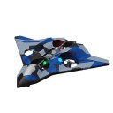 RC-flygplan av hållbar skum 25,5 cm x 24 cm x 4,2 cm med fjärrkontroll, lampor och 3,7 V batteri för akrobatisk flygning 1