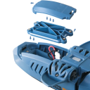 RC Hai 35×14×10 cm Fernbedienter Fisch für Wasser 2 Geschwindigkeiten 360° Drehung Wasserdichte Gummidichtung Simulationsbewegung 7