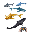 RC haj 35×14×10 cm Fjärrstyrd fisk för vatten 2 hastigheter 360° rotation Vattentät gummiskydd Sprutar vatten Realistisk rörelse 8