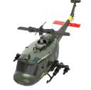RC helikopteri C032 1:48 2.4G 6CH 6-akselinen gyroskooppi Optinen virtaus Harjaton moottori 200 m kantama 13 min lentoaika 10