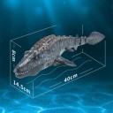 RC Mosasaurus 40 x 14,5 x 8 cm Dinosauro impermeabile 2,4 GHz 50 m di portata Spruzza acqua Dimostrazione automatica 30 min di funzionamento 3,7 V 500 mAh 2