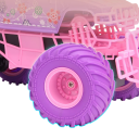 RC Pickup 24×17×15.8 cm Pink Electric Remote Control Car 2.4G Offroad Climbing Car Rubber Tyres Shock Resistant Gift for Children 3