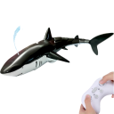 RC rekin 35×14×10 cm Zdalnie sterowana ryba do wody 2 prędkości 360° rotacja Wodoodporna gumowa izolacja Spryskuje wodą Realistyczny ruch 11