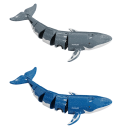 RC submarină balenă 20×9×3,5 cm 2,4G Jucărie electrică subacvatică cu telecomandă Model acvatic cu funcție de scufundare și stropire cu apă 8