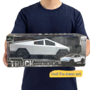 RC voiture Cybertruck 1:12 Camion Pickup Offroad Métallique Télécommande Batterie Lithium Couleur Argent Modèle de Collection pour Enfants et Adultes 5