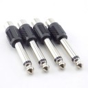 RCA-aansluiting naar 6,35 mm-aansluiting F/M-adapters 4 stuks 1