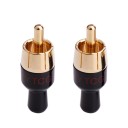 RCA-terminal til 4 mm kabel 2 stk. 1