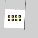 Reactieve zelfklevende doelen 5,1 cm 2" 200 stuks op rol Vierkant oefendoel met spettereffect Fosforgeel doel Training schieten 3