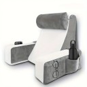 Reading Pillow with Armrests 35.6 x 39.8 x 48 cm Support Pillow for Bed with Memory Foam Reading Pillow for Watching Television Playing Games 1