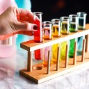 Reagensglas med stativ 6 stk. 1