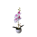 Realistická umělá orchidejová rostlina v květináči elegantní dekorace 37x8,5 cm PP stolní ozdoba do bytu kanceláře interiéru 2