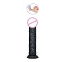 Realistické dildo 16x3 cm s výrazným žilkovaním a prísavkou + návlek na prst s výstupkami pre vaginálne aj análne potešenie diskrétne 1