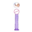 Realistické dildo 16x3 cm s výrazným žilkovaním a prísavkou + návlek na prst s výstupkami pre vaginálne aj análne potešenie diskrétne 3