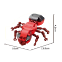 Realistinen 3D-malli 10 x 13,8 x 4,1 cm Punainen muurahainen 128 mikro rakennuspalikasta Luova mini rakennussarja ja hauska kokoamissetti lapsille 2