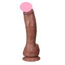 Realistisk dildo lavet af medicinsk silikone Silikonedildo med sugekop 20 x 5,1 cm 2