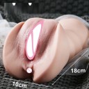 Realistisk onani-enhed, vagina, 18x10 cm, lavet af blød silikone med realistisk indvendig struktur, fleksibelt materiale for en autentisk oplevelse, diskret emballage 2