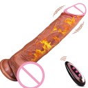 Realistisk silikondildo 22 cm med sugkopp och fjärrkontroll för intensiv njutning, flexibelt material, diskret förpackning 2