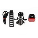 Rear Bicycle Brake Light 3 x 3 cm Carbon LED Light IPX6 Waterproof USB-C Rechargeable Automatic On and Off Safety Torch 2