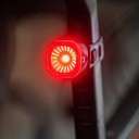 Rear Bicycle Brake Light 3 x 3 cm Carbon LED Light IPX6 Waterproof USB-C Rechargeable Automatic On and Off Safety Torch 3