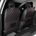 Rear Seat Protector Cover 75.7×43.7 cm with Pockets Waterproof Scratch and Dirt Guard Organiser Black 6