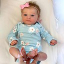 Reborn Doll Girl 45 cm Realistic Vinyl Doll with Blue Eyes and Accessories 3