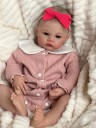 Reborn Doll Girl 49 cm Realistic Doll with Painted Face and Hair Soft Fabric Body 1