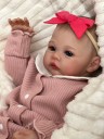 Reborn Doll Girl 49 cm Realistic Doll with Painted Face and Hair Soft Fabric Body 2