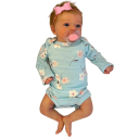 Reborn păpușa fetiță 45 cm Păpușă din vinil realistă cu ochi albaștri și accesorii 1