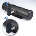 Recepător Bluetooth cu conector jack pentru mașină și difuzoare Pătrunderea wireless a muzicii de pe telefon Mic adaptor negru cu microfon 3