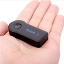 Receptor Bluetooth con conector jack para coche y altavoces Reproducción inalámbrica de música desde el teléfono Adaptador negro pequeño con micrófono 5