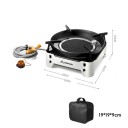 Réchaud à gaz de camping 3600 W 16 x 16 x 8,5 cm Réchaud à butane avec tuyau de 1 m Réchaud portable en fer pour camping en extérieur 5