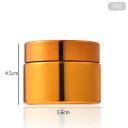 Recipient cosmetică goală cu capac, recipient cosmetic rotund 50 g, recipient compact cu diametru de 5,6 cm, recipient auriu pentru păstrarea 2