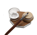 Récipient de nettoyage pour pinceaux 4,2 x 5,2 cm Récipient en verre cristal avec tamis en inox et couvercle hermétique pour la modélisation 7