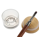 Récipient de nettoyage pour pinceaux 4,2 x 5,2 cm Récipient en verre cristal avec tamis en inox et couvercle hermétique pour la modélisation 9