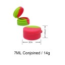 Récipient en silicone avec couvercle boîte compacte 7 ml / 14 g silicone alimentaire récipient en silicone pour cosmétiques ou poudres 2