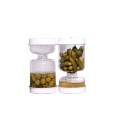 Récipient hermétique avec passoire basculante pour olives et concombres Design sablier Stockage des aliments Manipulation pratique 17,5 x 8,5 cm 4