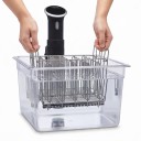 Récipient sous vide 11 l avec couvercle et grille en acier inoxydable Cloisons amovibles Acier inoxydable 304 et polycarbonate Transparent Accessoires 7
