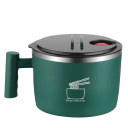 Recipiente de acero inoxidable de doble capa con tapa con válvula y asa 1000 ml 8,5 x 15,5 cm Contenedor para fideos instantáneos Recipiente térmico para viaje 8