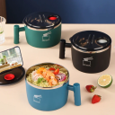 Recipiente de acero inoxidable de doble capa con tapa con válvula y asa 1000 ml 8,5 x 15,5 cm Contenedor para fideos instantáneos Recipiente térmico para viaje 4