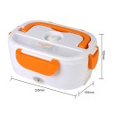 Recipiente eléctrico de comida de calentamiento rápido de 1,05 l con dos compartimentos y calentamiento constante de 40 W 5