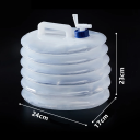 Recipiente portátil para água 10l 24 x 17 x 23 cm Lata de plástico com tampa e pega para água Camping Jardim Viagem Recipiente prático 2