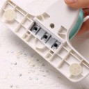 Ręczna dziurkacz do papieru 16 x 9,2 x 6 cm Regulowany odstęp otworów Narzędzie do bindowania zeszytów, kalendarzy i notatników 6