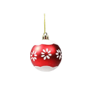 Red Christmas Baubles 6 cm 6 pcs 7